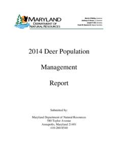 Microsoft Word - Deer Population Management Report 2014 JCR-65.doc