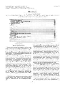 CLINICAL MICROBIOLOGY REVIEWS, July 2003, p. 497–[removed]/$08.00ϩ0 DOI: [removed]CMR[removed]–[removed]Copyright © 2003, American Society for Microbiology. All Rights Reserved.