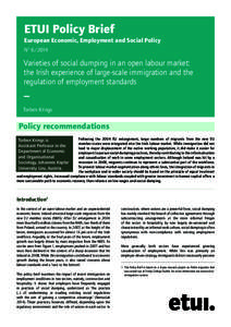 Management / Employment / Labour law / Social Partnership / Migrant worker / Unemployment / Trade union / European social model / Collective bargaining / Labour relations / Human resource management / Sociology