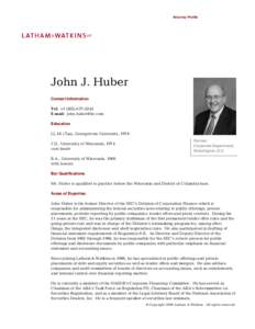 Microsoft Word - BIO - John J. Huber _April 2006_.DOC