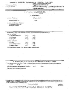 Received by NSD/FARA Registration Unit:49:17 PM • OMB NO; Expires February 28,2014  Supplemental Statement