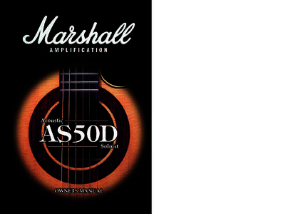 Introduction  The AS50D is a compact and portable 50 Watt combo amplifier specially designed for use with acoustic instruments. Between its two channels, this combo has the flexibility to handle instruments with transdu