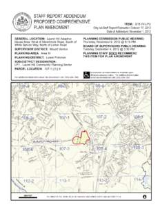 Staff Report Addendum for Plan amendment S11-IV-LP2 (Laurel Hill Adaptive Reuse Area) -- Fairfax County, Va.