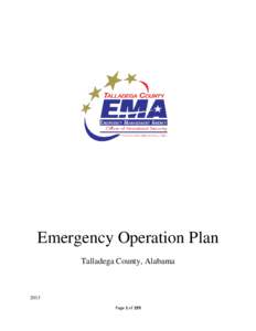 Emergency Operation Plan Talladega County, Alabama 2013 Page 1 of 199
