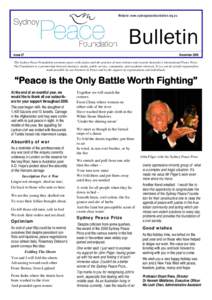Stuart Rees / World peace / Australia / Journalism / Oceania / Peace / John Pilger / Sydney Peace Prize