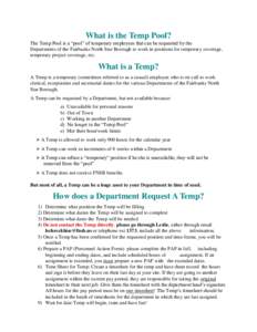 The Temp / Employment / Temporary work / Timesheet