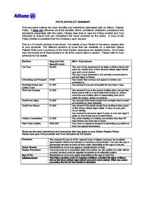 Institutional investors / Petplan USA / Insurance / Cancellation / Economics / Pet insurance / Types of insurance / Financial economics / Financial institutions