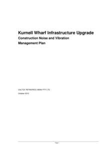 Kurnell Wharf Infrastructure Upgrade Construction Noise and Vibration Management Plan CALTEX REFINERIES (NSW) PTY LTD October 2013