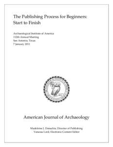 Archaeological Institute of America / Typography / Archaeology / Science / TeX / Citation / Proofreading / Publishing / American Journal of Archaeology / Aja