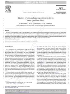 Metallurgy / Thermodynamics / Critical phenomena / Phase transitions / Spinodal decomposition / Spinodal / Nucleation / Grain boundary / Cahn–Hilliard equation / Physics / Chemistry / Materials science