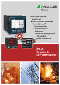 • System state acquisition • Monitoring unit • Remote control and maintenance • Universal process I/O • Open communication • Energy management