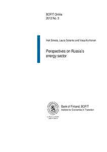 Perspectives on Russia’s energy sector
