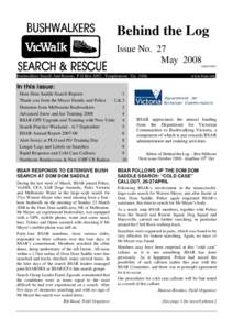 Behind the Log Newsletter - October  2004