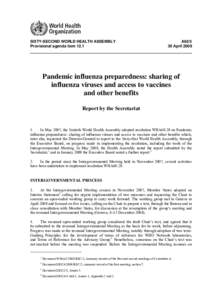 Medicine / Influenza A virus subtype H5N1 / Vaccines / Animal virology / Pandemics / Influenza vaccine / Avian influenza / Transmission and infection of H5N1 / FluMist / Influenza / Epidemiology / Health