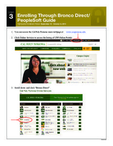 STEP  3 Enrolling Through Bronco Direct/ PeopleSoft Guide