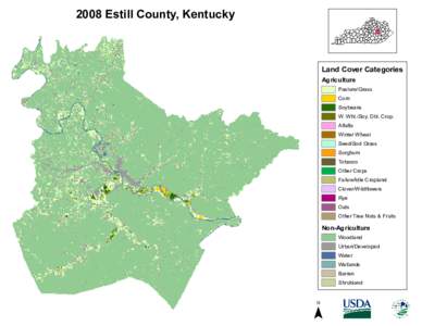 2008 Estill County, Kentucky  Land Cover Categories Agriculture  Pasture/Grass