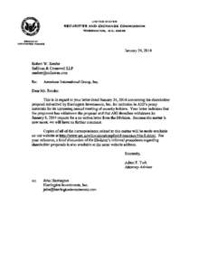 American International Group, Inc.; Rule 14a-8 no-action letter