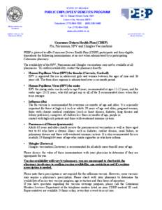 STATE OF NEVADA  PUBLIC EMPLOYEES’ BENEFITS PROGRAM 901 S. Stewart Street, Suite 1001 Carson City, Nevada[removed]Telephone[removed] · ([removed]