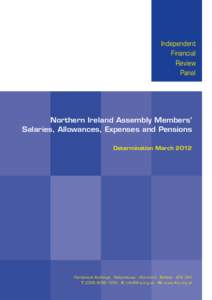 Independent Financial Review Panel  Northern Ireland Assembly Members’