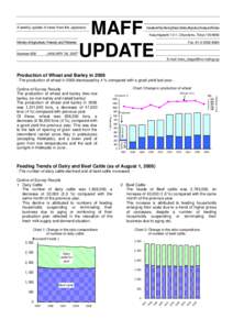 MAFF UPDATE A weekly update of news from the Japanese  International Policy Planning Division, Ministry ofAgriculture, Forestry and Fisheries