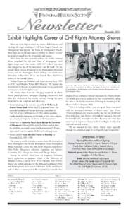 Newsletter  November 2012 Exhibit Highlights Career of Civil Rights Attorney Shores There are Civil Rights stories we know—Bull Connor and
