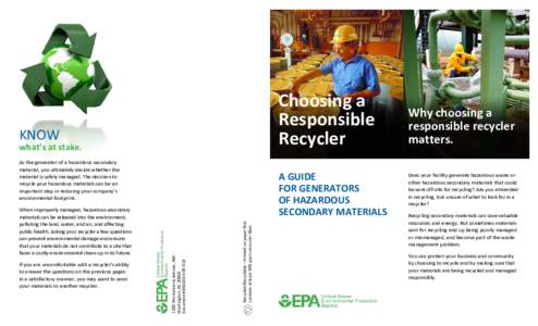 Choosing a  Responsible  Recycler   