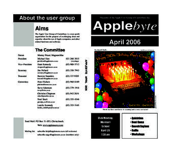 About the user group  Applebyte Magazine of the Apple User Group of Canterbury Inc  Aims