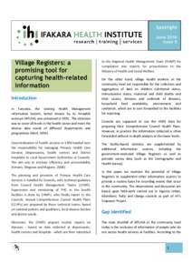 Village Register for Spotlight Vol 5.