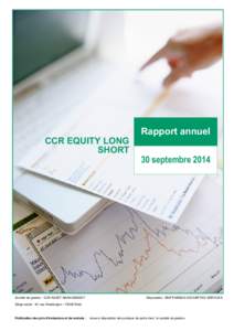 Rapport annuel CCR EQUITY LONG SHORT 30 septembre 2014