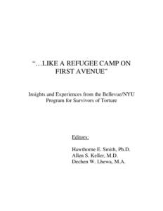 Microsoft Word - LIKE A REFUGEE CAMP ON FIRST AVENUE[removed]Final Final-1