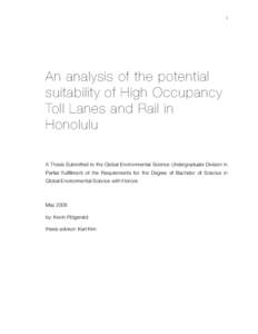  i An analysis of the potential suitability of High Occupancy