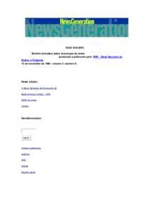 ISSNBoletim bimestral sobre tecnologia de redes produzido e publicado pela RNP – Rede Nacional de Ensino e Pesquisa 13 de novembro de 1998 | volume 2, número 8