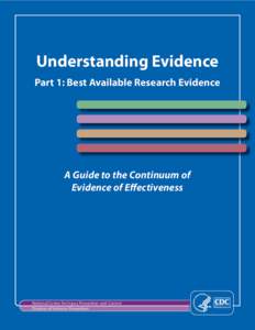 Understanding Evidence Part 1: Best Available Research Evidence A Guide to the Continuum of Evidence of Effectiveness