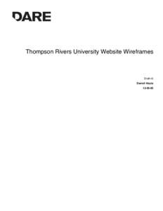Web Redesign, Wireframes Documentation