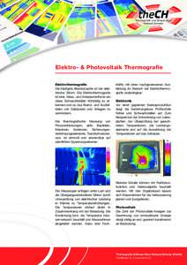 theCH  ermografie- und Blower-Door Verband Schweiz  Elektro- & Photovoltaik Thermografie