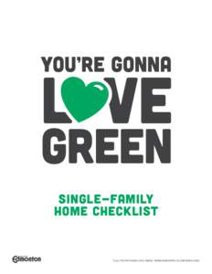 Green Home Guide: Single-Family Home Checklist