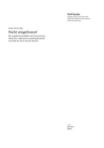 Nicht eingefroren! Die ungelösten Konflikte um Transnistrien, Abchasien, Südossetien und Berg-Karabach im Lichte der Krise um die Ukraine