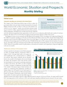 Development Policy and Analysis Division w Department of Economic and Social Affairs  World Economic Situation and Prospects Monthly Briefing No. 52