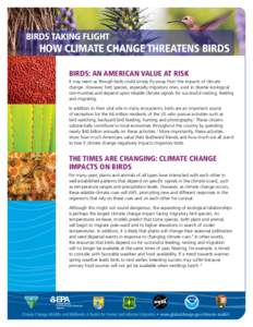 Climate history / Intergovernmental Panel on Climate Change / Effects of global warming / Climate Change Science Program / Global warming / Bird migration / IPCC Fourth Assessment Report / Bird / IPCC Second Assessment Report / Environment / Atmospheric sciences / Climatology