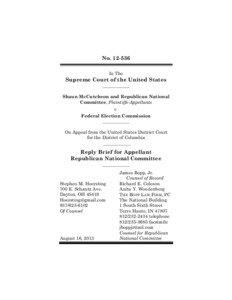 Campaign finance in the United States / Political action committee / Buckley v. Valeo / Campaign finance reform in the United States / Davis v. Federal Election Commission / Citizens United v. Federal Election Commission / Independent expenditure / Federal Election Commission v. Wisconsin Right to Life /  Inc. / First Amendment to the United States Constitution / Federal Election Commission / Politics / Elections in the United States