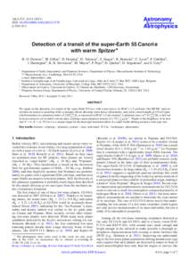 Extrasolar planets / Transiting extrasolar planets / Space telescopes / Super-Earths / COROT-7b / COROT / Gliese 436 b / Spitzer Space Telescope / 55 Cancri e / Planetary science / Astronomy / Exoplanetology