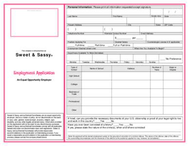 Microsoft Word - Sweet and Sassy Application[removed]doc