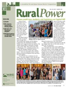 A newsletter for and about Kansas Electric Cooperatives  RuralPower Vol . L XIII, No. 7 June 28, 2013  Inside
