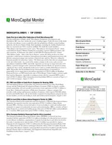 MicroCapital Monitor  AUGUST 2011 |