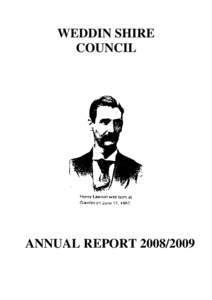 WEDDIN SHIRE COUNCIL ANNUAL REPORT  