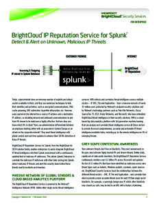 Computer security / Cybercrime / Webroot Software / Splunk / Phishing / Internet security / Botnet / Fast flux / DNS spoofing / Computer network security / Spamming / Computing