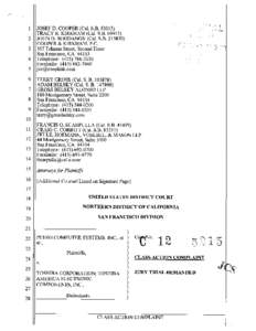 1 2 3 Plaintiffs bring this civil action on behalf of themselves and all others similarly situated against the above-named Defendants and, demanding a trial by jury, complain and