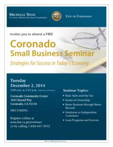 Coronado Small Business Seminar