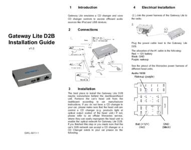 Microsoft Word - GWL-9211-1_GW Lite_D2B_Install v1.doc