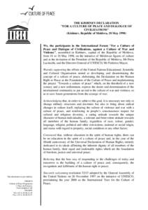 THE KISHINEV DECLARATION 